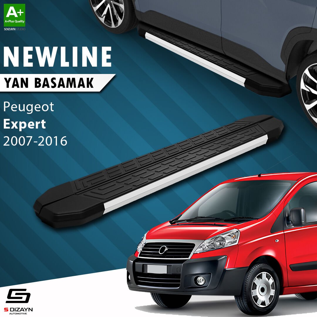S-Dizayn Peugeot Expert 2 Kısa Şase NewLine Aluminyum Yan Basamak 213 Cm 2007-2016