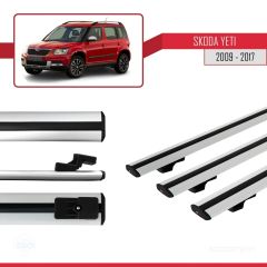 Skoda Yeti 2009-2017 Arası  ile uyumlu Basic Model Ara Atkı Tavan Barı GRİ 3 ADET