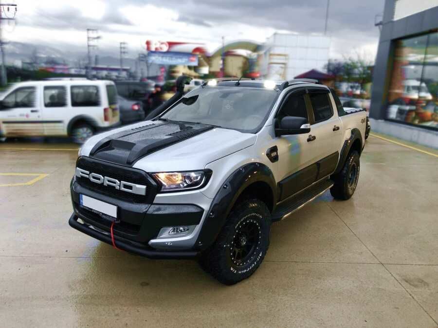 Ford Ranger Uyumlu Ön Tampon Koruma Demiri Siyah Tekli Bıyık 2006+ Pst20 Parça
