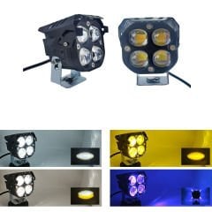 Offroad sis lambası mavi gündüz ledli çakarsız 7.8 x 7.8 x 7.1 cm set 12-60v /  LASS366