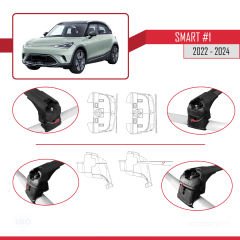 Smart #1 2022 ve Sonrası ile uyumlu ACE-2 Ara Atkı Tavan Barı SİYAH