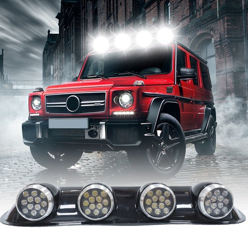 Space Offroad Sis Lambası 12X4 Led Yuvarlak Siyah /Lass243