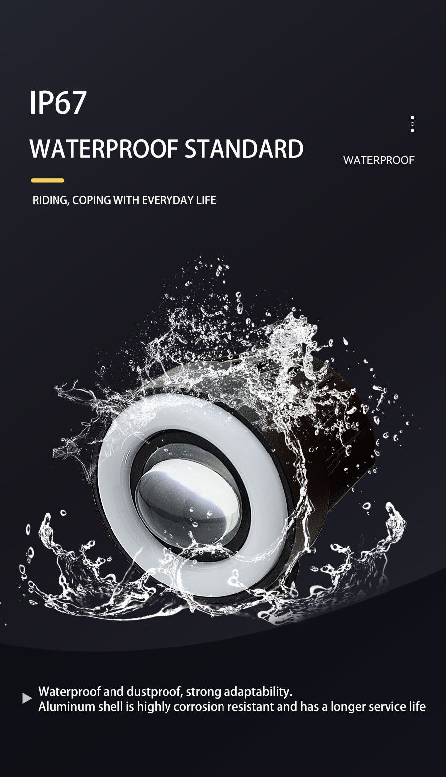 Offroad sis lambası sarı-beyaz 7 renk gündüz ledli dönerli set 12-60V /  LASS372