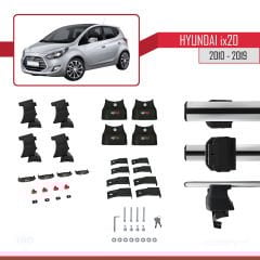 Hyundai ix20 2010-2019 Arası ile uyumlu ACE-4 Ara Atkı Tavan Barı GRİ