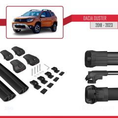 Dacia Duster 2018-2023 Arası ile uyumlu ACE-1 Ara Atkı Tavan Barı SİYAH