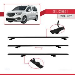 Opel Combo (E) 2019-2022 Arası ile uyumlu Basic Model Ara Atkı Tavan Barı SİYAH 3 ADET