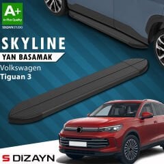 S-Dizayn VW Tiguan 3 Skyline Siyah Yan Basamak 183 Cm 2024 Üzeri A+ Kalite