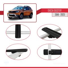 Dacia Duster 2018-2023 Arası ile uyumlu Basic Model Ara Atkı Tavan Barı SİYAH 3 ADET