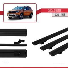 Dacia Duster 2018-2023 Arası ile uyumlu Basic Model Ara Atkı Tavan Barı SİYAH 3 ADET