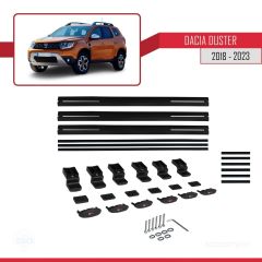 Dacia Duster 2018-2023 Arası ile uyumlu Basic Model Ara Atkı Tavan Barı SİYAH 3 ADET