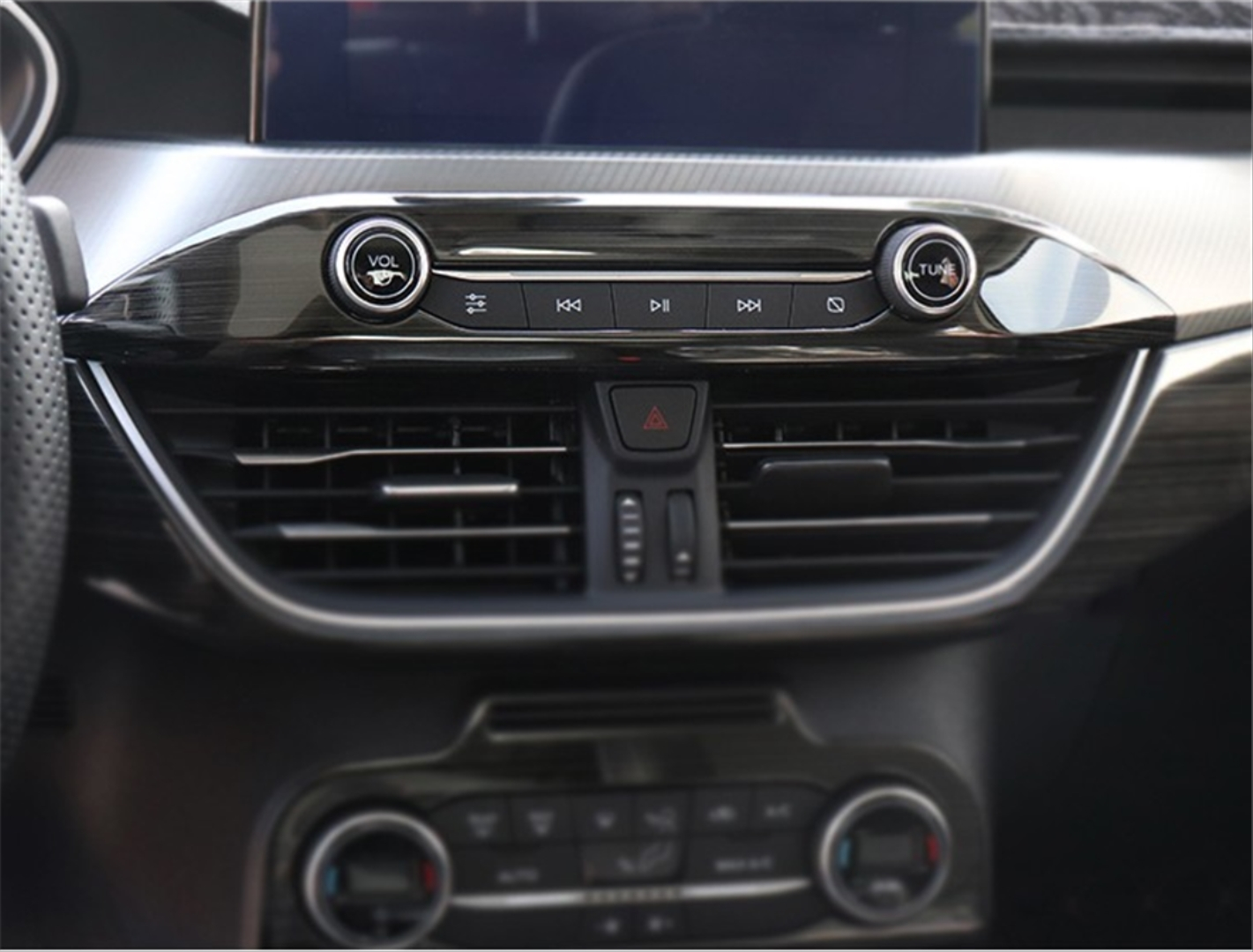Ford Focus Uyumlu 2019+ Klima Panel Kaplama Titanyum Siyah