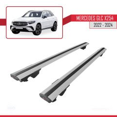 Mercedes GLC (X254) 2022 ve Sonrası ile uyumlu HOOK Model Anahtar Kilitli Ara Atkı Tavan Barı GRİ