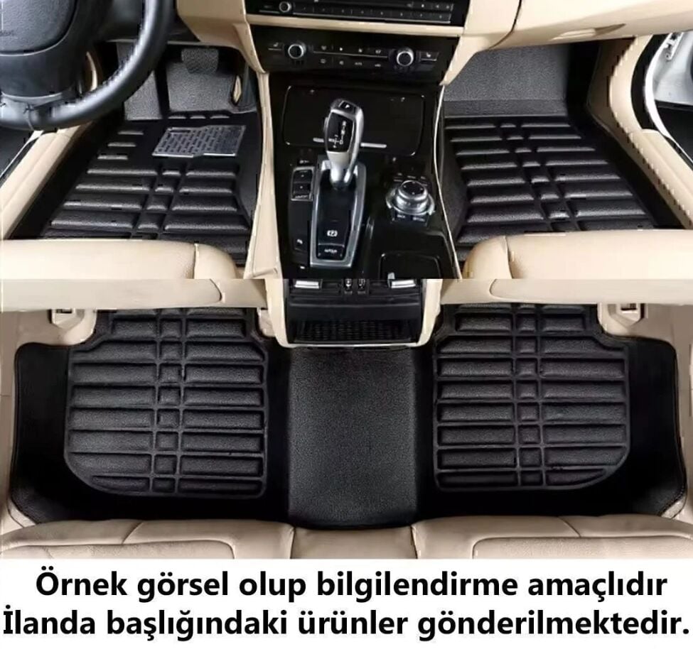 Renault Uyumlu Taliant 2021 Sonrası 5D Havuzlu Karbon Dizayn Paspas Seti