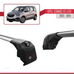 Opel Combo (E) Life 2023 ve Sonrası ile uyumlu ACE-2 Ara Atkı Tavan Barı GRİ