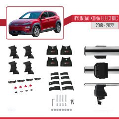 Hyundai Kona Electric 2018-2022 Arası ile uyumlu ACE-4 Ara Atkı Tavan Barı GRİ