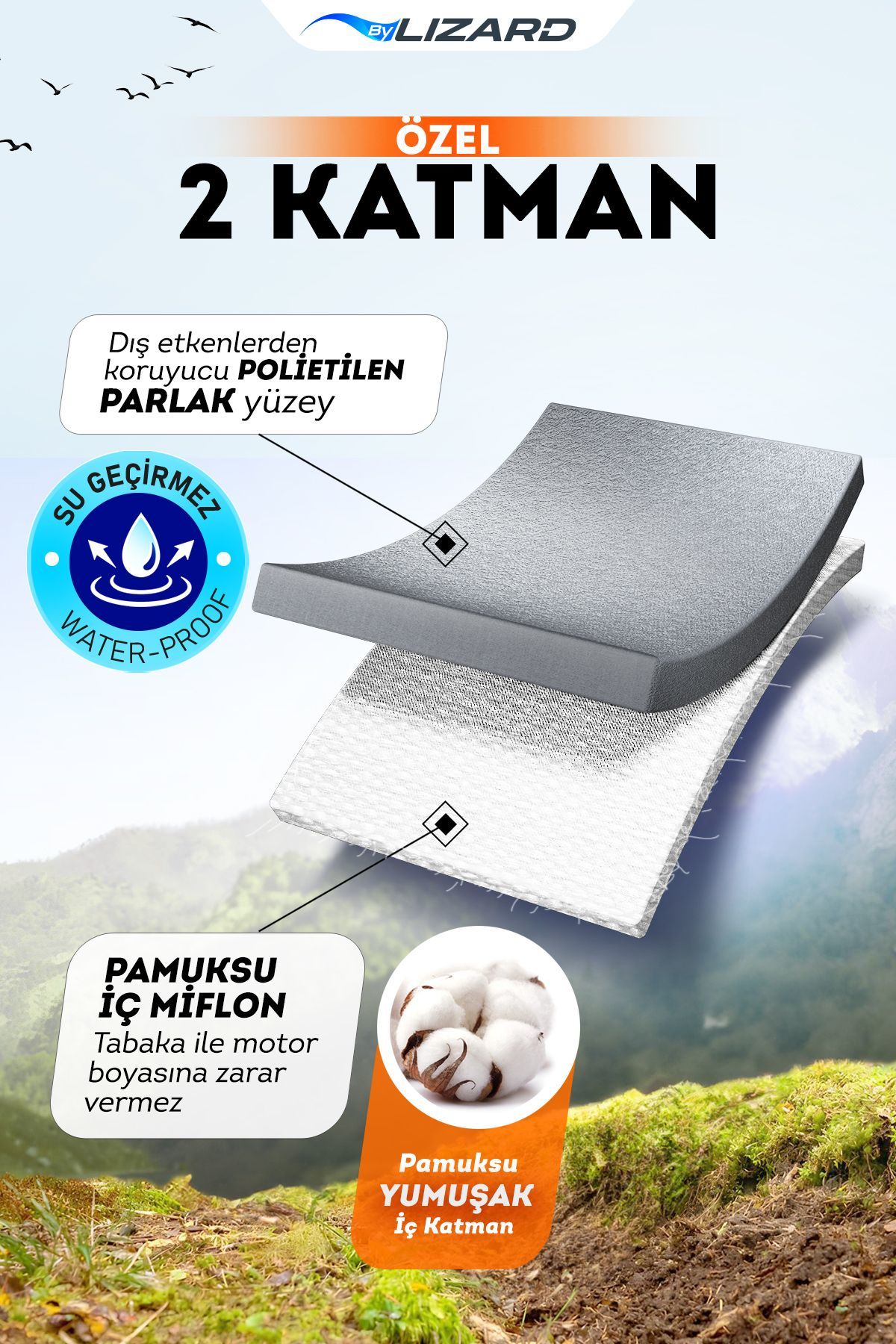 Motosiklet Brandası M-l Beden Su Geçirmez 4 Mevsim Motor Branda Örtüsü