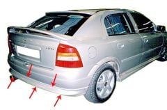 Opel Astra Uyumlu G Hatchback Arka Tampon Altı Fiber 1998-2009