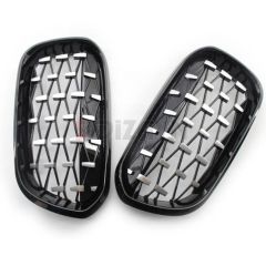S-Dizayn Bmw 1 Serisi F20/F21 Ön Panjur Böbrek Parlak Siyah Çerçeveli Krom Diamond Model 2015-2019