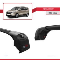 Dacia Lodgy 2012-2022 Arası ile uyumlu ACE-2 Ara Atkı Tavan Barı SİYAH