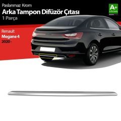 Renault Megane Uyumlu 4 Krom Arka Tampon Difüzör Çıtası 2020 Üzeri