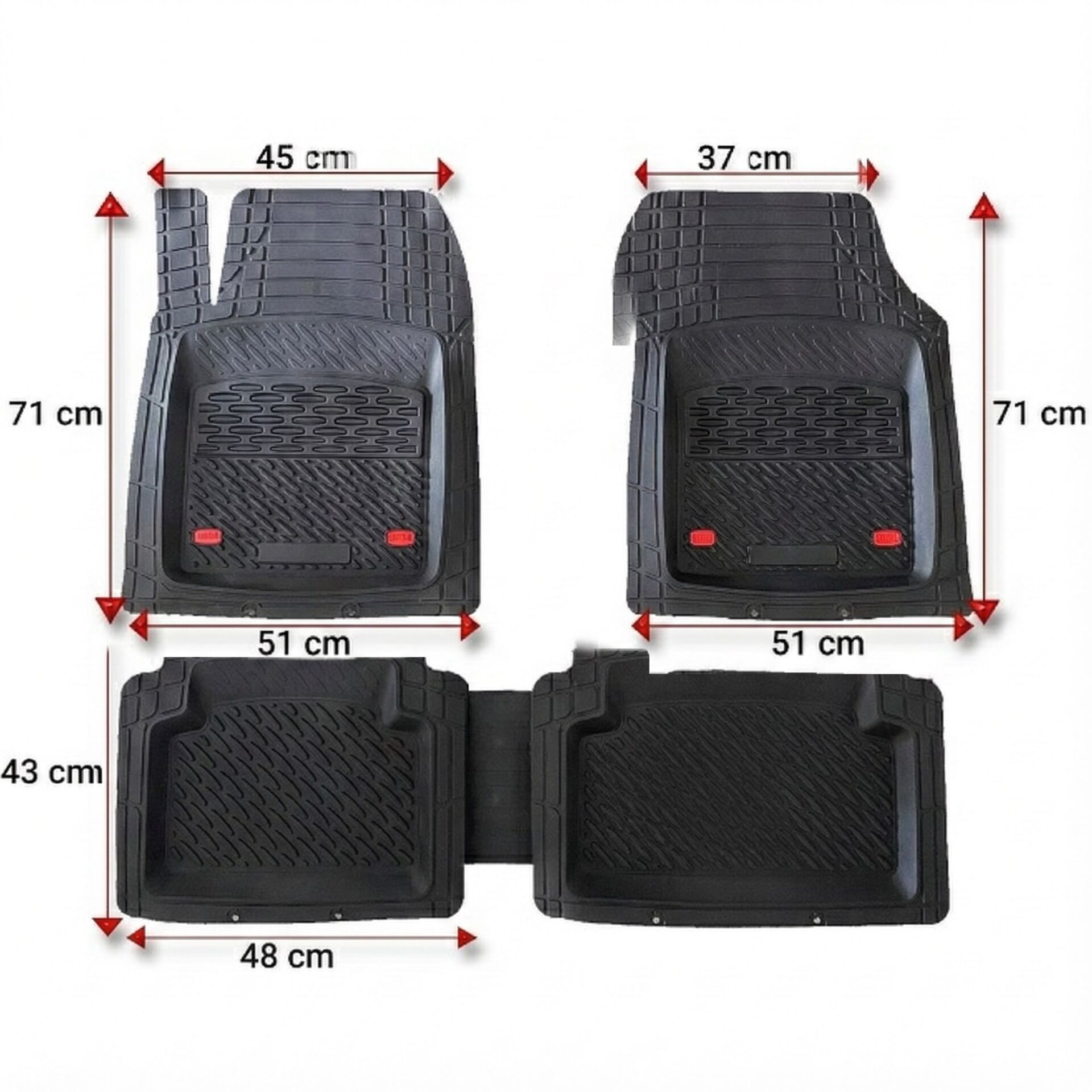 Safir Citroen Uyumlu Jumper Havuzlu Universal Paspas Krom Siyah Parça