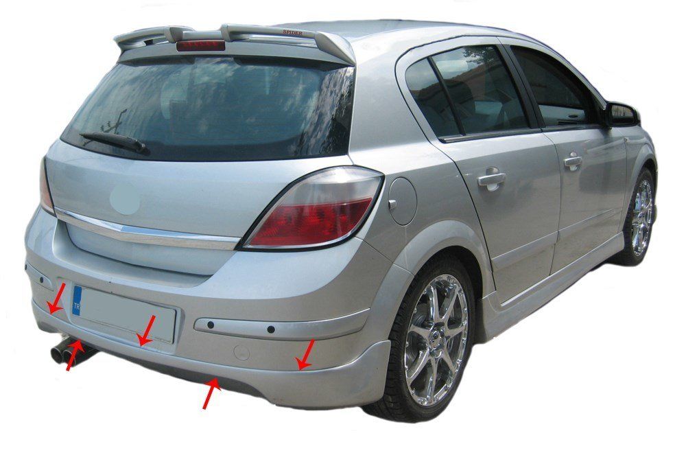 Opel Astra Uyumlu H Hatchback Arka Tampon Altı Fiber 2004 Ve Sonrası