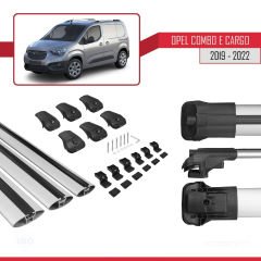 Opel Combo (E) PANELVAN 2019-2022 Arası ile uyumlu ACE-1 Ara Atkı Tavan Barı GRİ 3 ADET BAR