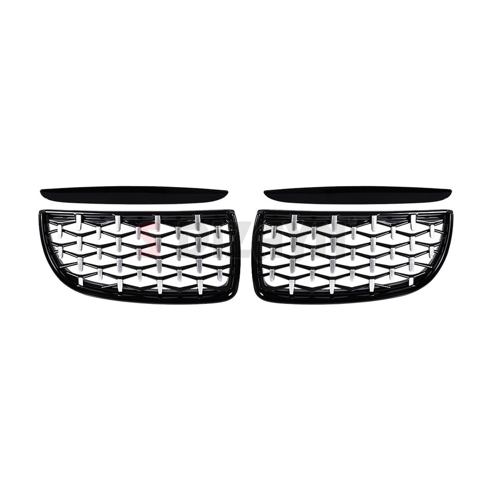 S-Dizayn Bmw 3 Serisi E90/E91 Ön Panjur Böbrek Parlak Siyah Çerçeveli Krom Diamond Model 2005-2008