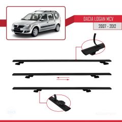 Dacia Logan MCV 2007-2012 Arası ile uyumlu Basic Model Ara Atkı Tavan Barı SİYAH 3 ADET