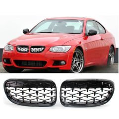 S-Dizayn Bmw 3 Serisi Coupe E92/E93 Coupe Ön Panjur Böbrek Parlak Siyah Piano Black Diamond Model 2010-2014