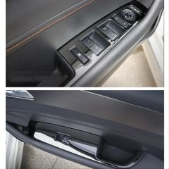 Hyundai Elantra Uyumlu 2016-2019 Kapı Kolçak Kaplama (Titanyum Siyah)