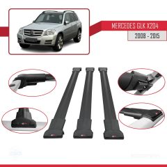 Mercedes GLK Class (X204) 2008-2015 Arası ile Uyumlu FLY Model Ara Atkı Tavan Barı SİYAH 3 ADET BAR