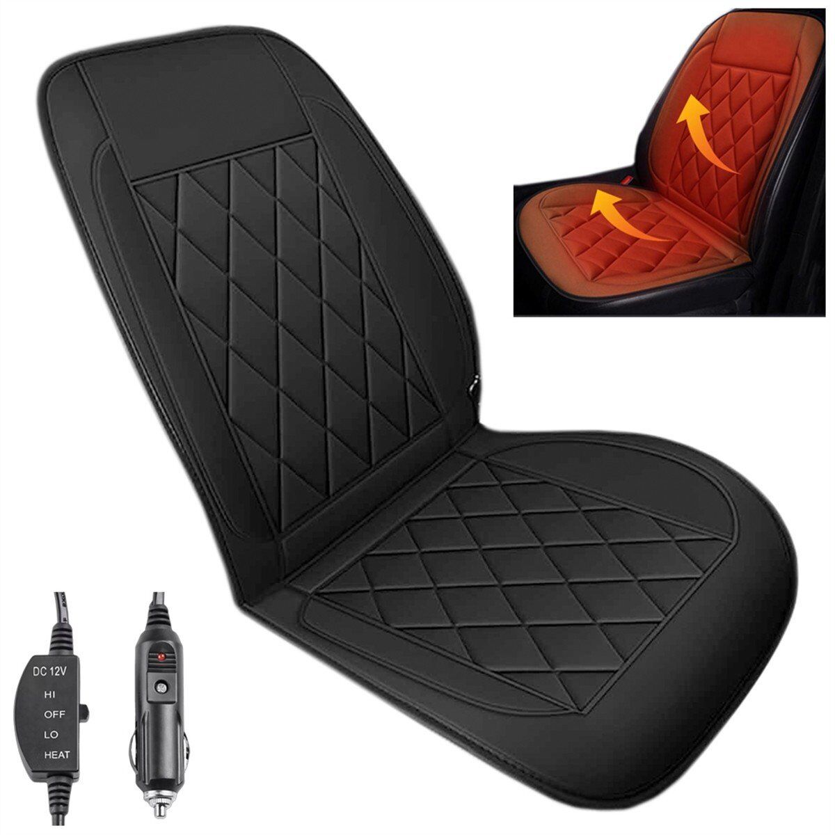 ISITMALI MİNDER SİYAH ÇAKMAKLIKLI KADEMELİ 12V TEK