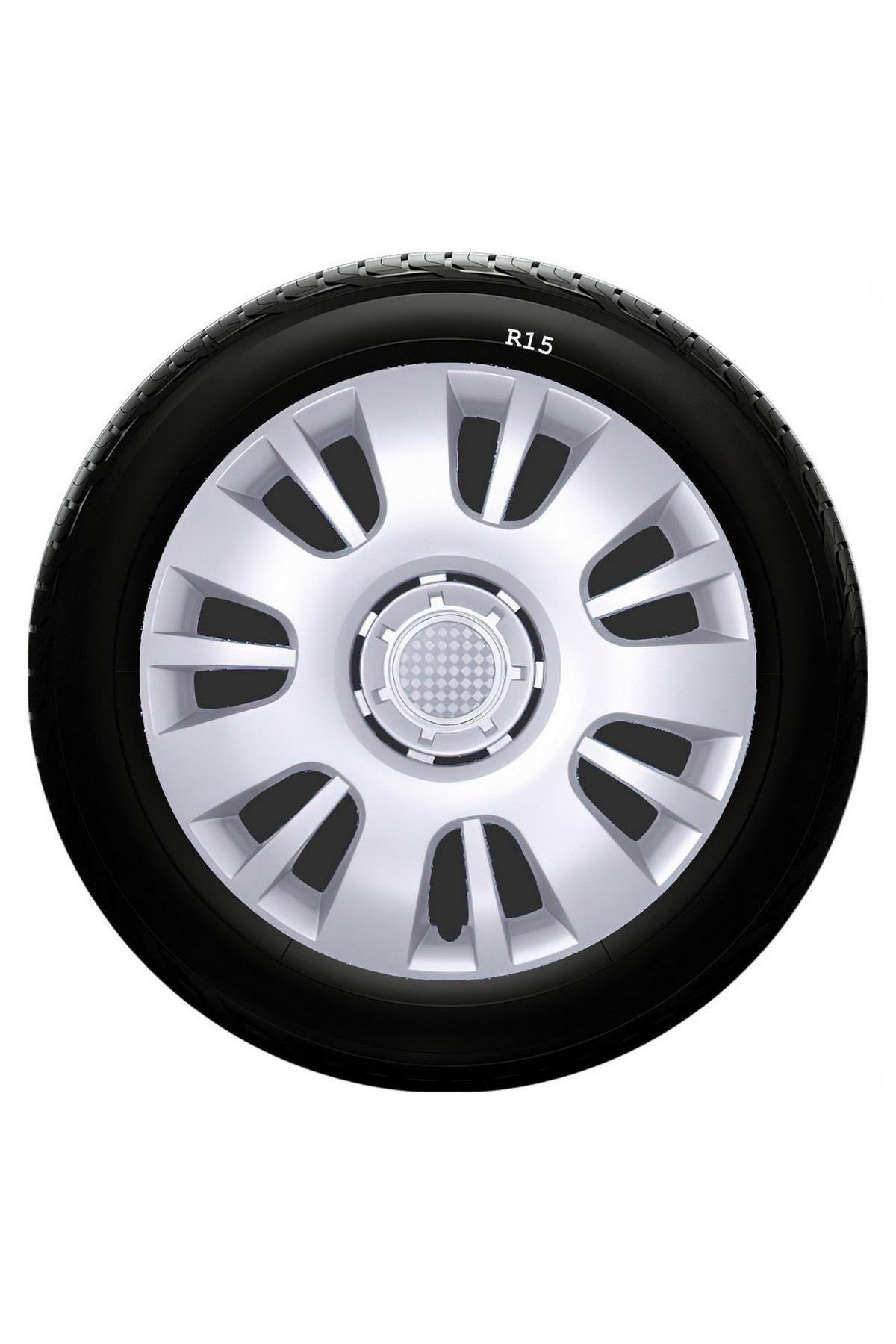 Citroen Uyumlu 15 Inc Kırılmaz SKS Jant Kapağı 1 Takım 4 Adet No:312