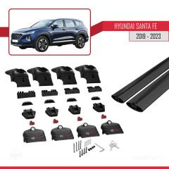 Hyundai Santa Fe (TM) 2019-2023 Arası ile uyumlu ACE-2 Ara Atkı Tavan Barı SİYAH