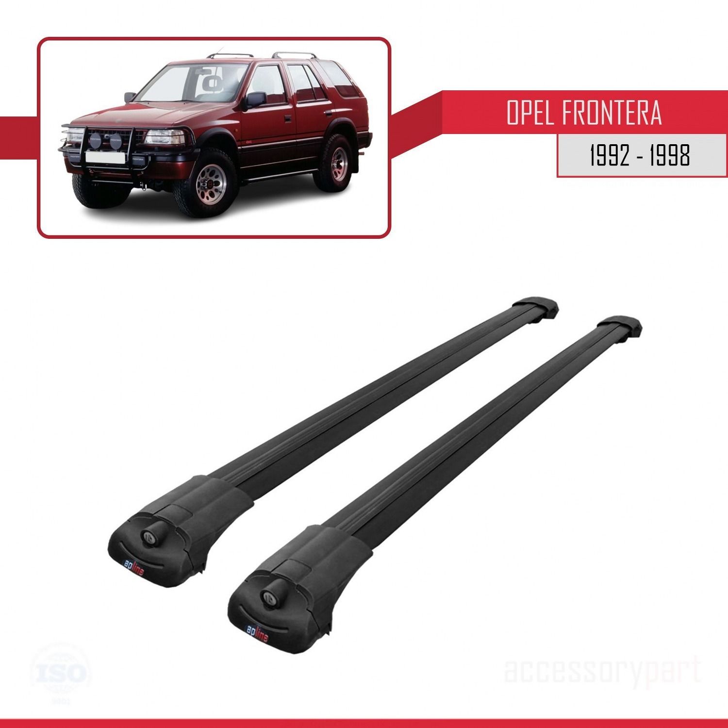 Opel Frontera 1992-1998 Arası ile uyumlu ACE-1 Ara Atkı Tavan Barı SİYAH