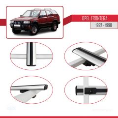 Opel Frontera 1992-1998 Arası ile uyumlu Basic Model Ara Atkı Tavan Barı GRİ 3 ADET