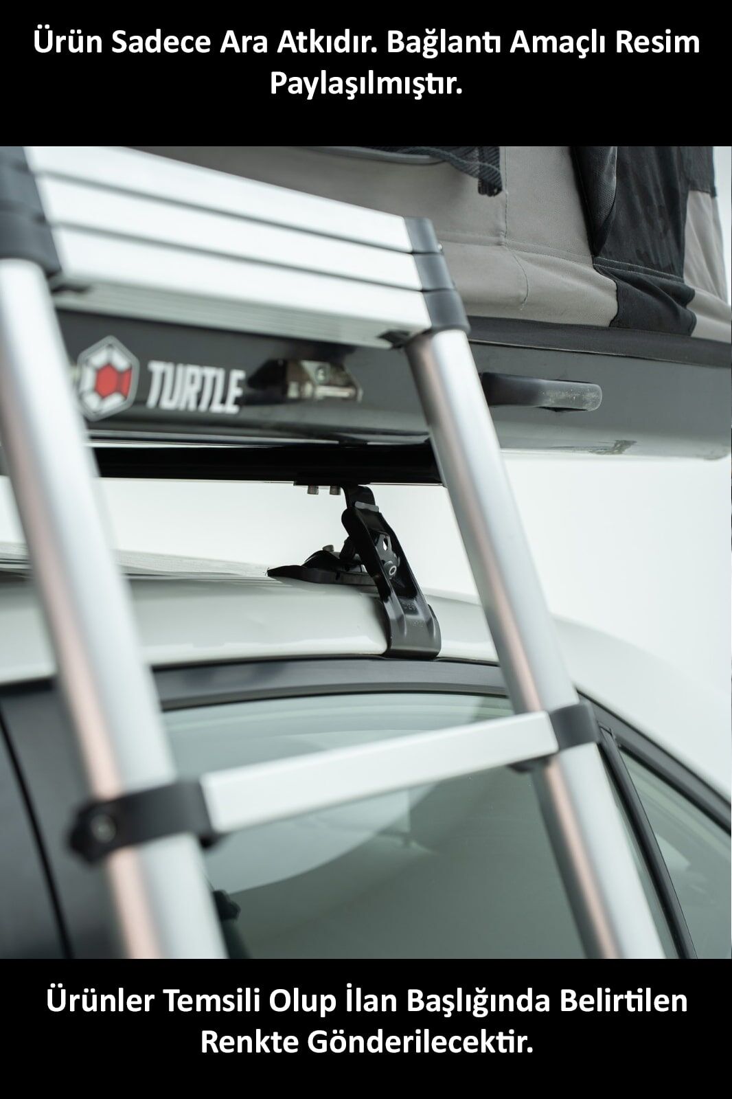 Kia Ev6 2021 ve Sonrası Turtle Mexfit Oluklu ara atkı tavan barı SİYAH