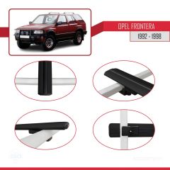 Opel Frontera 1992-1998 Arası ile uyumlu Basic Model Ara Atkı Tavan Barı SİYAH 3 ADET