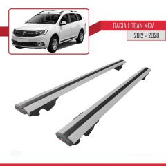 Dacia Logan MCV 2012-2020 Arası ile uyumlu HOOK Model Anahtar Kilitli Ara Atkı Tavan Barı GRİ