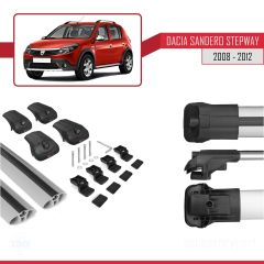 Dacia Sandero Stepway 2008-2012 Arası ile uyumlu ACE-1 Ara Atkı Tavan Barı GRİ