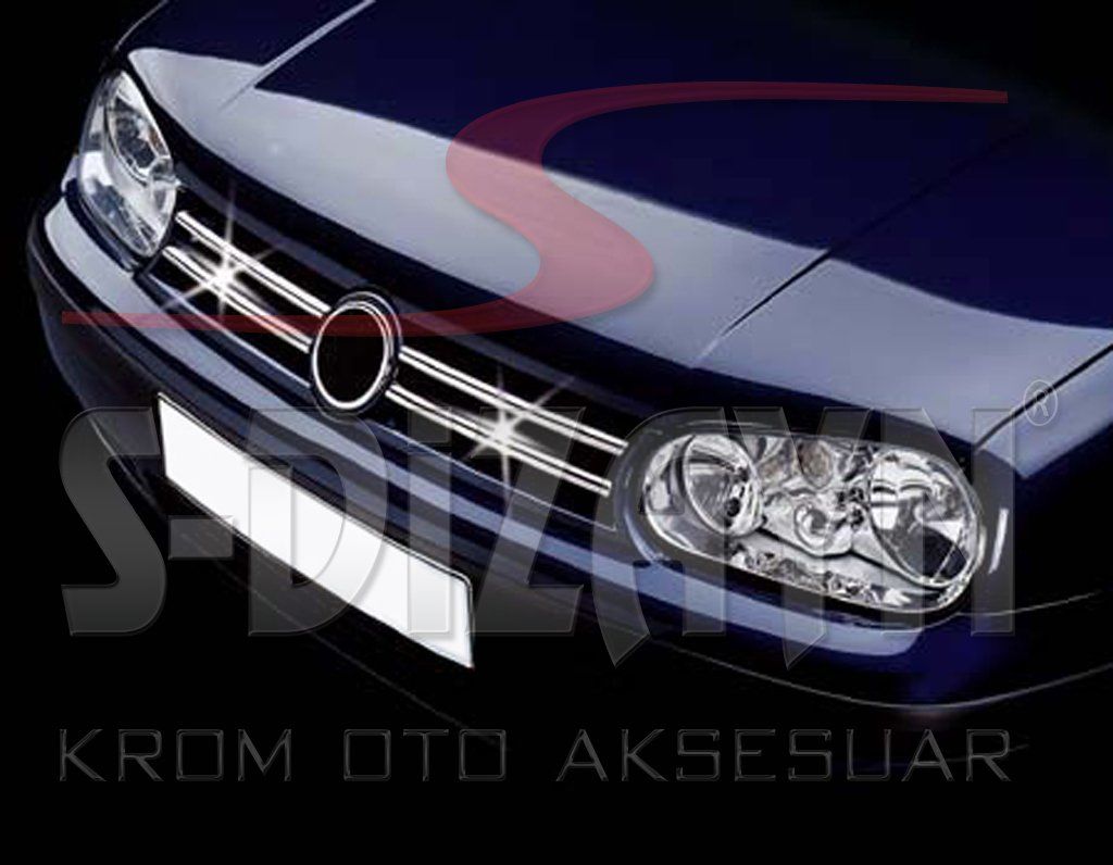 Volkswagen Golf Uyumlu 4 Krom Ön Panjur 4 Parça 1998-2004
