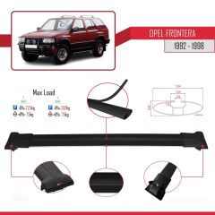 Opel Frontera 1992-1998 Arası ile Uyumlu FLY Model Ara Atkı Tavan Barı SİYAH 3 ADET BAR