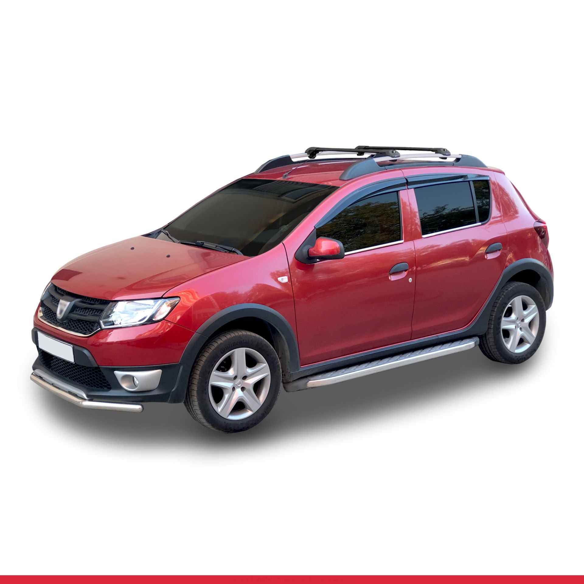 Dacia Sandero Stepway 2008-2012 Arası ile uyumlu ACE-1 Ara Atkı Tavan Barı SİYAH