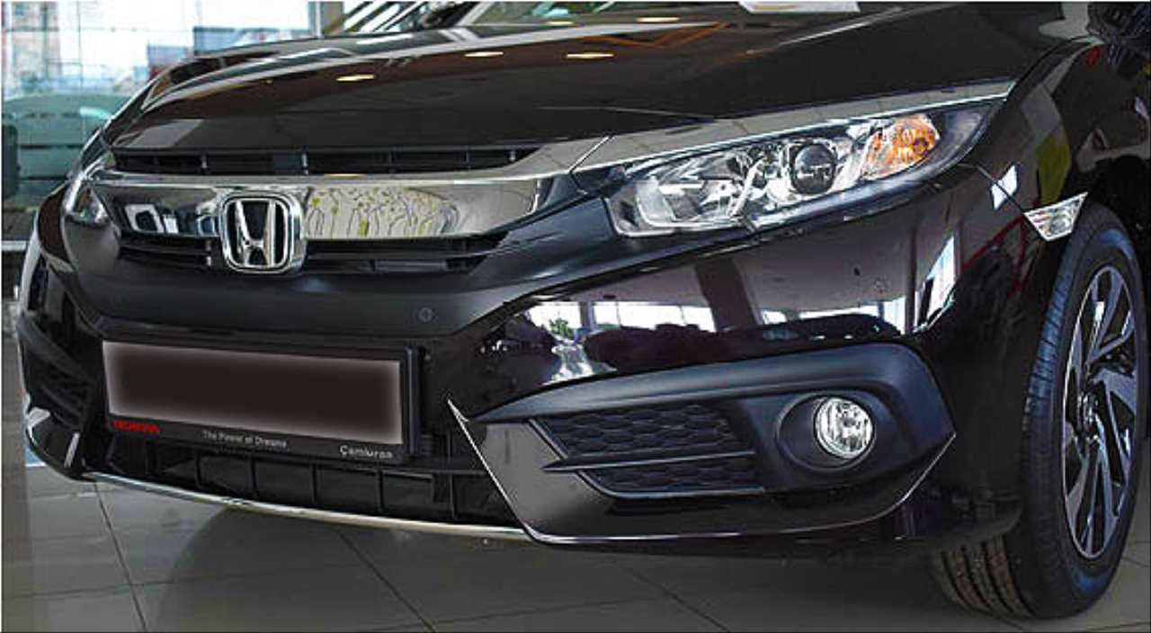 Honda Civic Uyumlu Fc5 2016-2019 Ön Tampon Alt Nikelajı 2 Parça