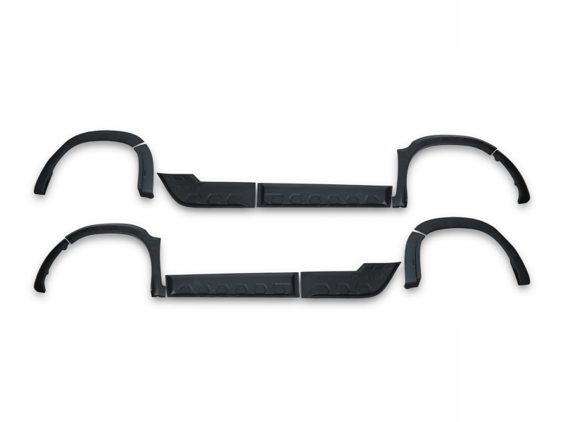 DACIA DUSTER 2018 Set 12 Parça Çamurluk Kaplama Siyah Mat Asa Kum Desen Hornet