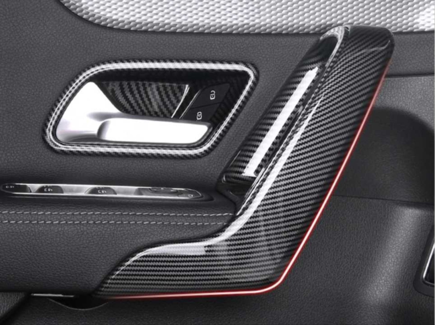 Mercedes W177 Uyumlu A Serisi 2019+ Kapı Kolçak Kaplama - Karbon