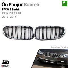 S-Dizayn Bmw 5 Serisi F10/F11/F18 Ön Panjur Böbrek Parlak Krom M5 Model 2010-2016
