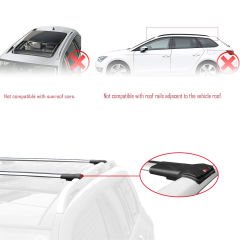 Dacia Sandero STEPWAY 2008-2012 Arası ile uyumlu FLY Model Ara Atkı Tavan Barı GRİ