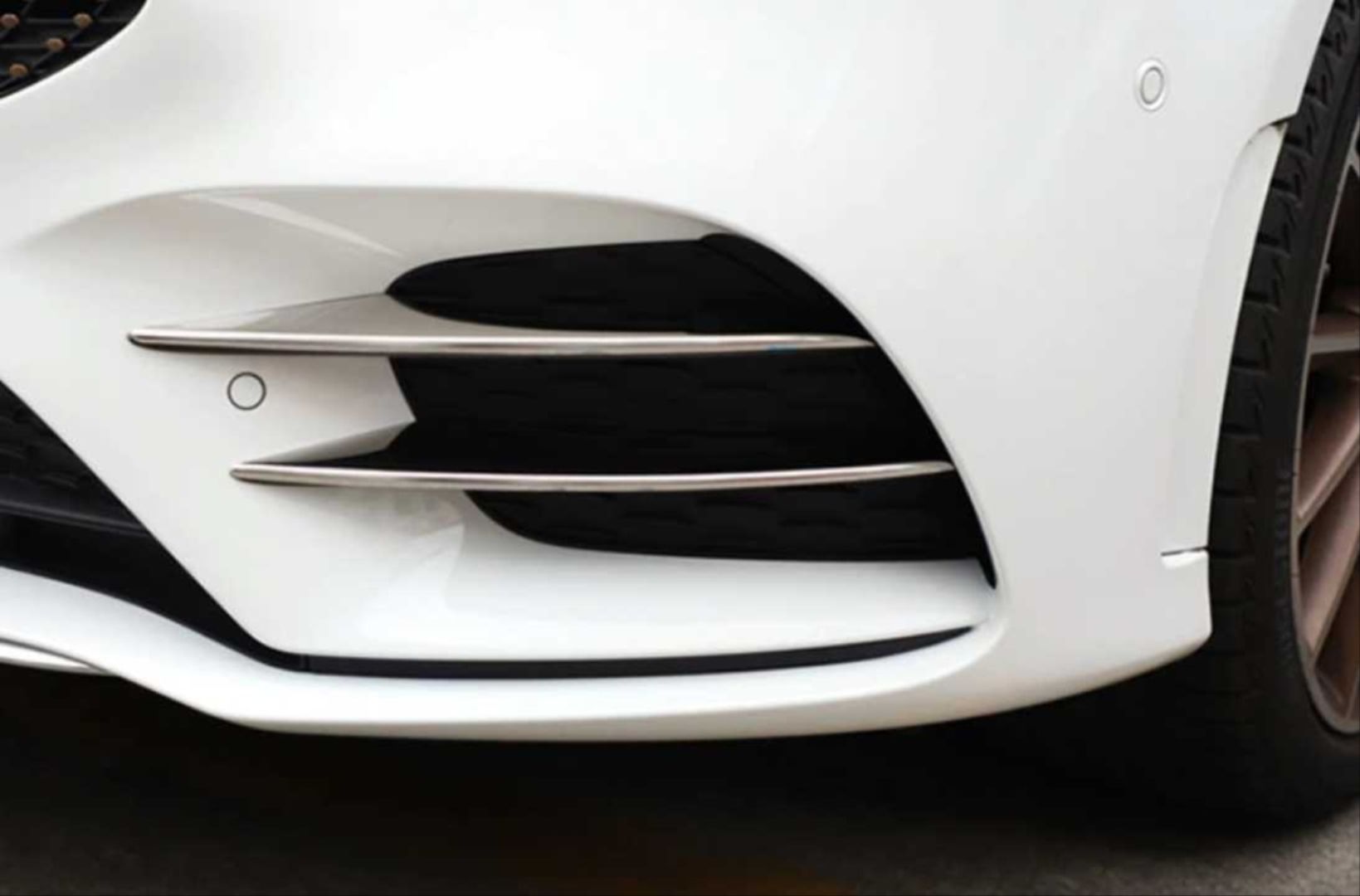 Mercedes A Uyumlu Serisi 2019+ Ön Tampon Bıçakları - 4 Parça - Krom